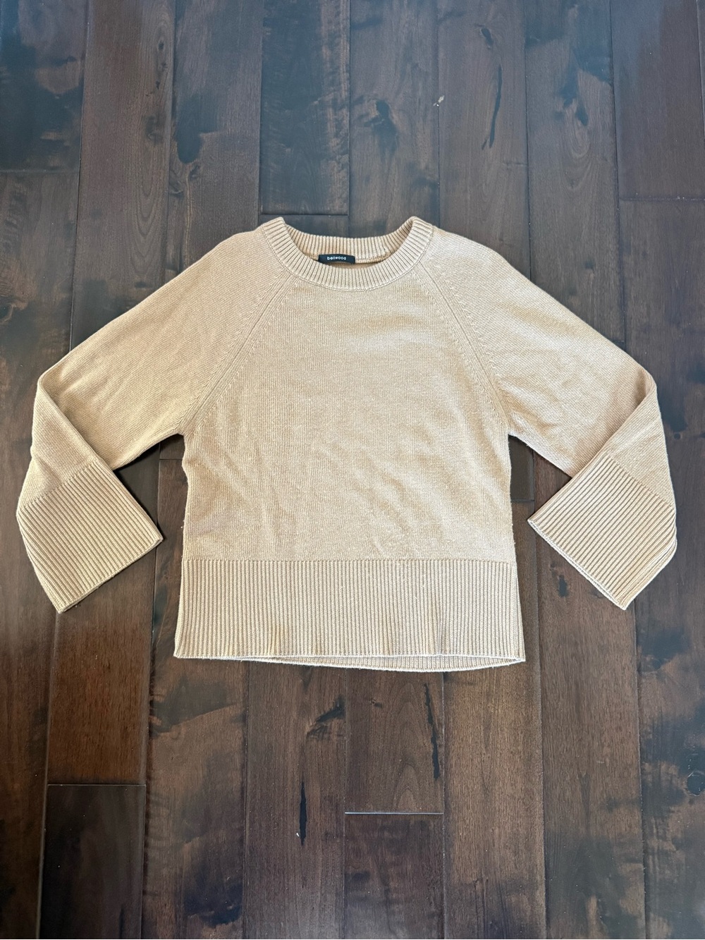 Bellwood Neutral Crewneck Sweater in Light Beige